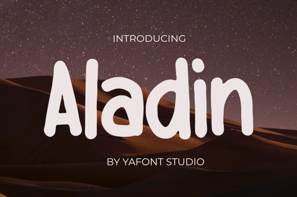Aladin: A Vibrant Display Font for Eye-Catching Campaigns