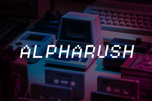 Alpharush: A Retro Display Font for Nostalgic Branding