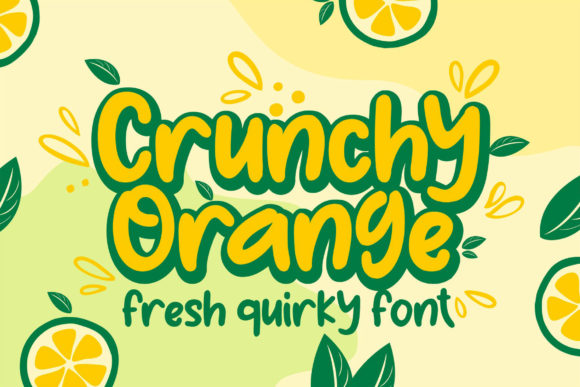 Crunchy Orange Font for Handmade Creations