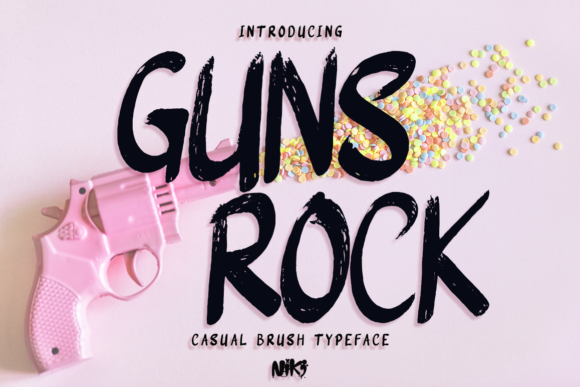 Guns Rock Font for Handmade Creations