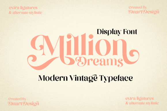 Million Dreams Font: A Crafters’ Dream for Elegant Design