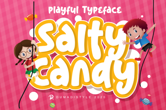 Salty Candy: A Cheerful Display Font for Kids-Focused Brands