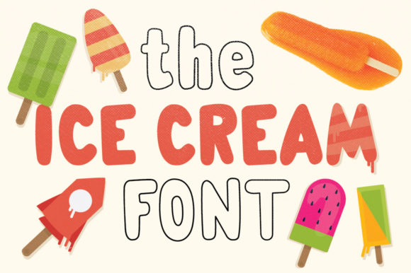 The Ice Cream Font for Handmade and Commercial Projects
